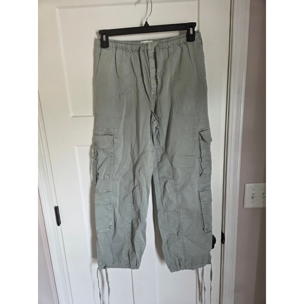 Abercrombie & Fitch‎ Mens Small Sage Green Elastic Waist Utility Cargo Pants
